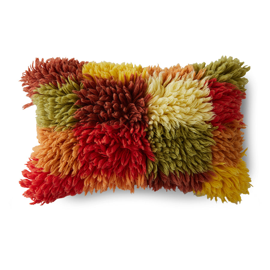 HKliving | FLUFFY RAG CUSHION - 60x40CM