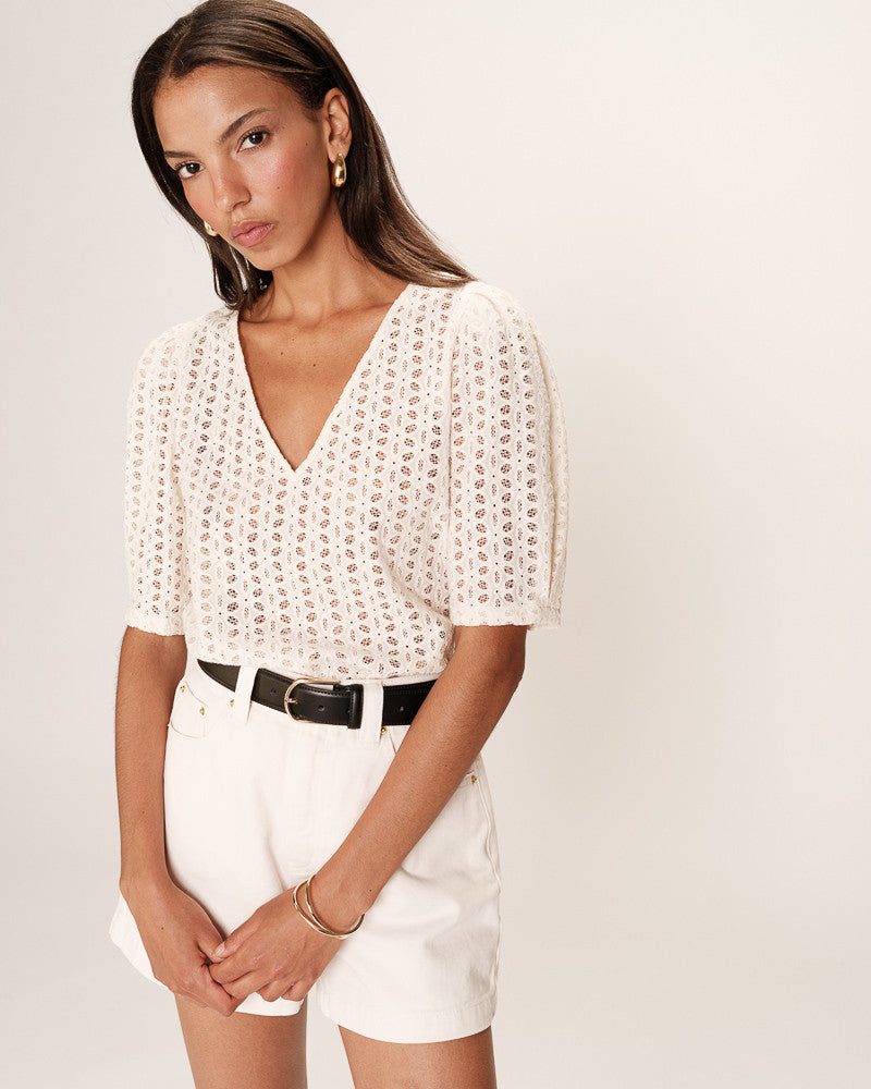 GRACE & MILA | ROMEO TOP - OFF WHITE