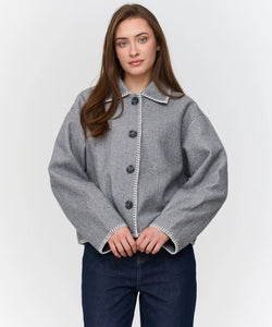 DUFFEL FELT JACKET - GREY