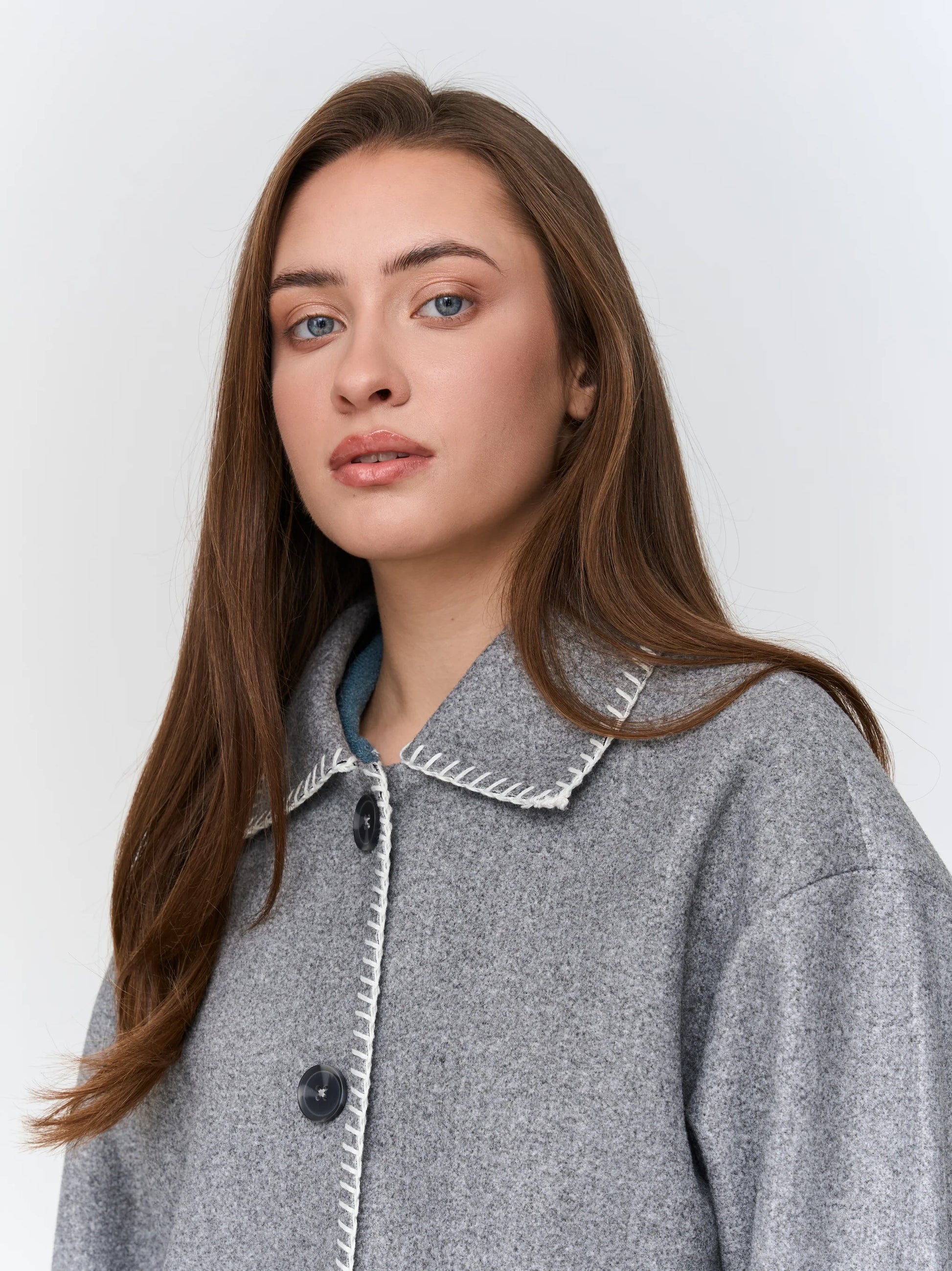 DUFFEL FELT JACKET - GREY