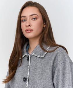 DUFFEL FELT JACKET - GREY