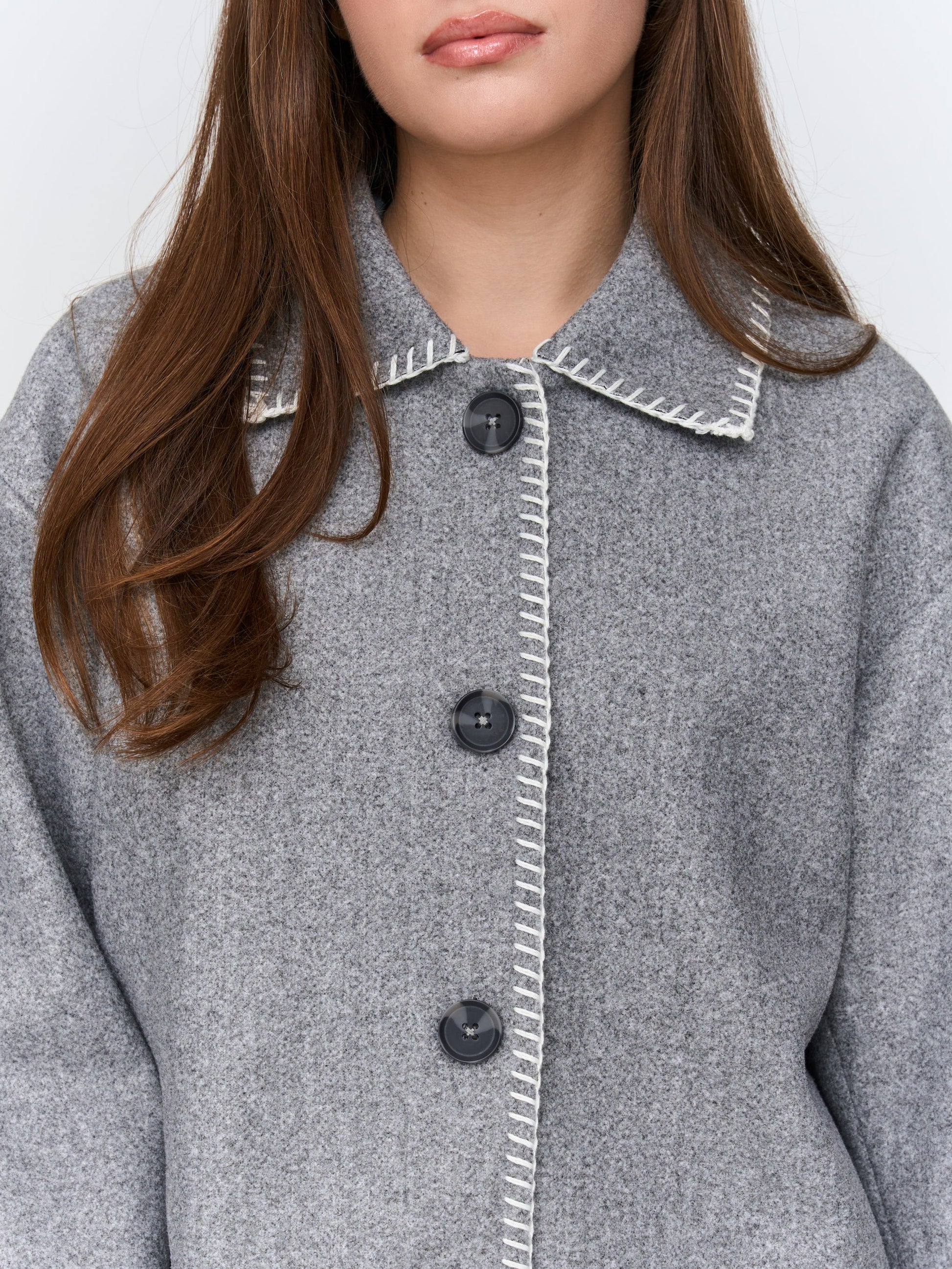 DUFFEL FELT JACKET - GREY
