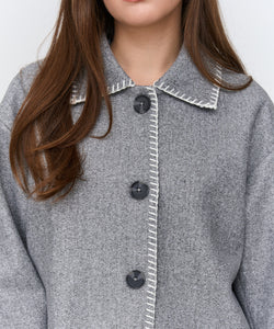 DUFFEL FELT JACKET - GREY