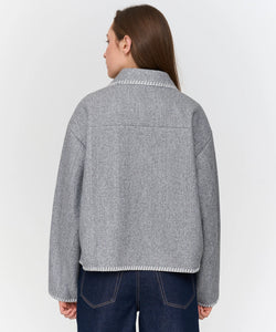 DUFFEL FELT JACKET - GREY