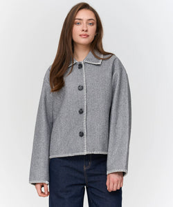 DUFFEL FELT JACKET - GREY