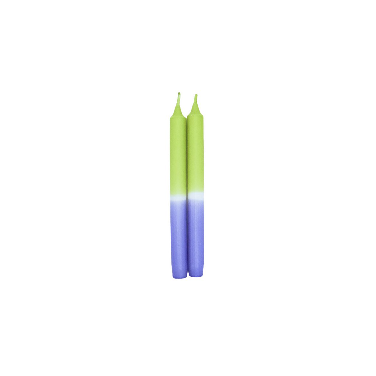 CANDLE | DIP DYE - GROEN & LILA (1pc)