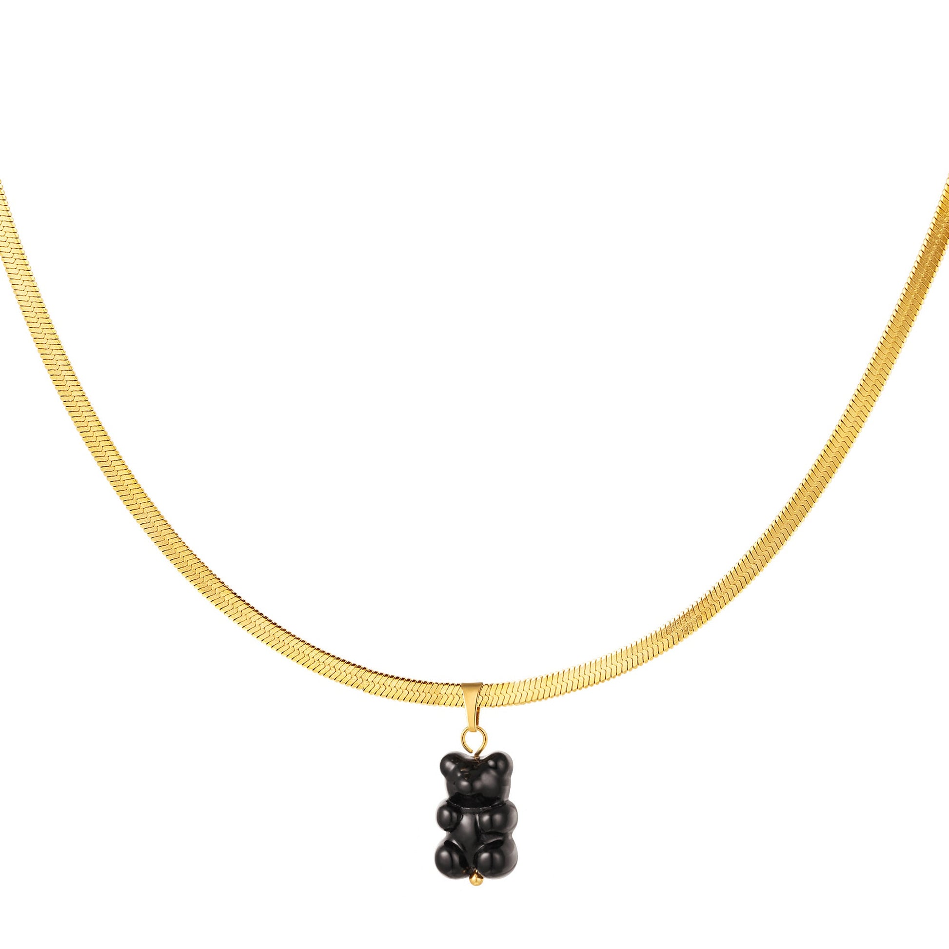 NECKLACE | GUMMY BEAR - ZWART & GOUD