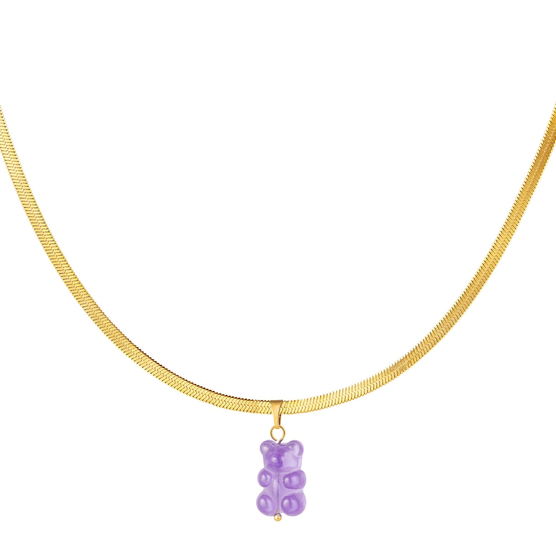 NECKLACE | GUMMY BEAR - PAARS & GOUD