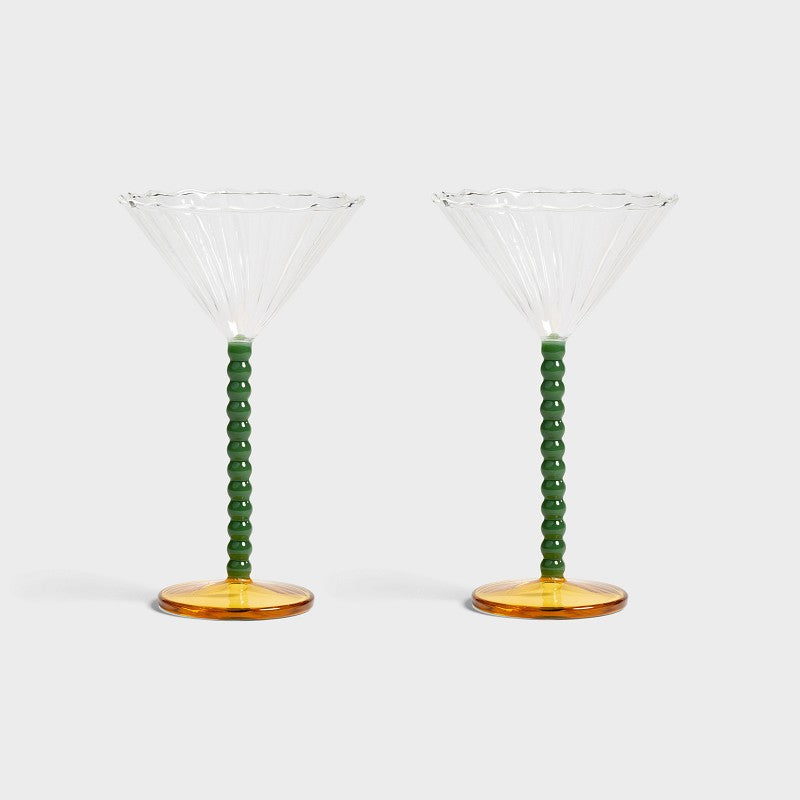 &k | COUPE PERLE - GREEN (SET OF 2)