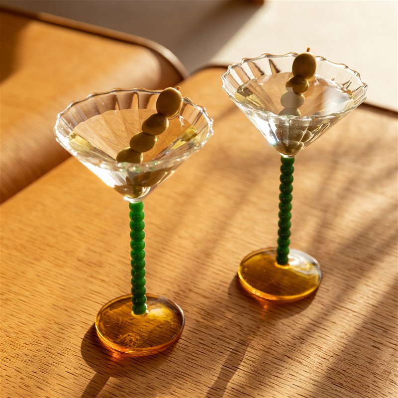 &k | COUPE PERLE - GREEN (SET OF 2)