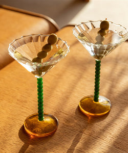 &k | COUPE PERLE - GREEN (SET OF 2)