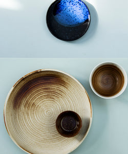 HKliving | CHEF CERAMICS: DINNER PLATE - RUSTIC CREAM & BROWN