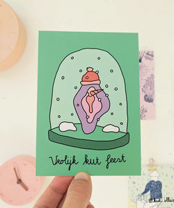 KUT. Illustraties | A6 KAART - VROLIJK KUT FEEST