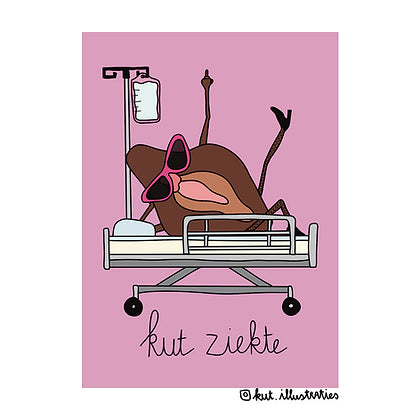 KUT. Illustraties | A6 KAART - KUT ZIEKTE