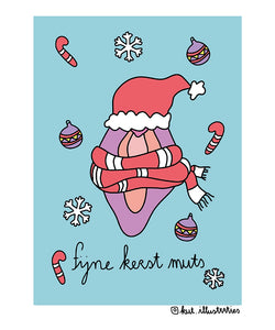 KUT. Illustraties | A6 KAART - KERST MUTS