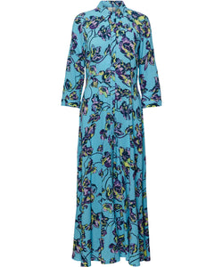 Y.A.S | SAVANNA LONG SHIRT DRESS - BLUE TOPAZ