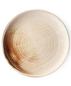 HKliving | CHEF CERAMICS: DINNER PLATE - RUSTIC CREAM & BROWN