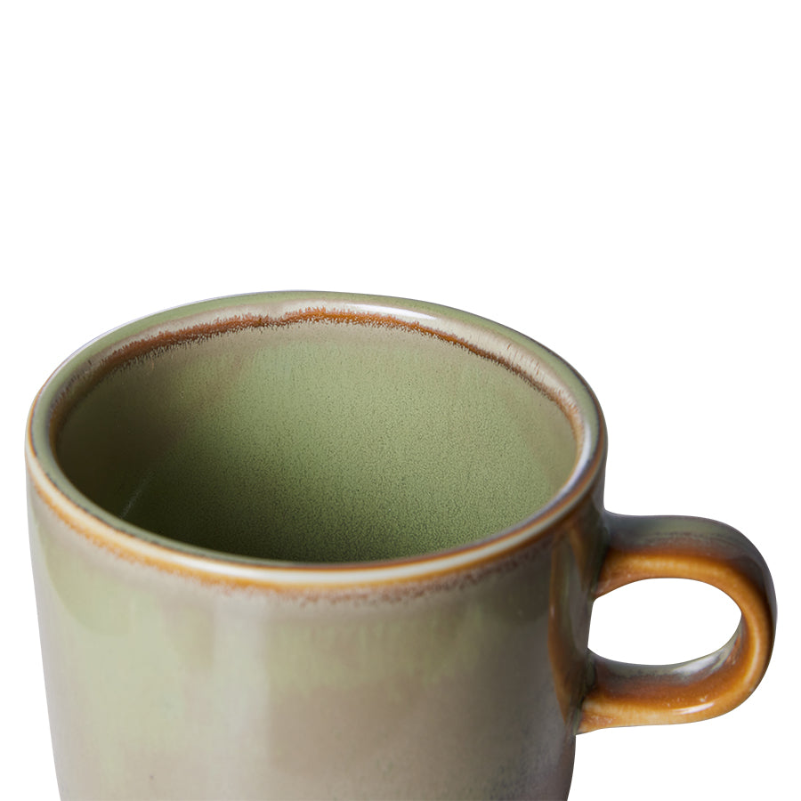 HKliving | CHEF CERAMICS: CUP & SAUCER - MOSS GREEN