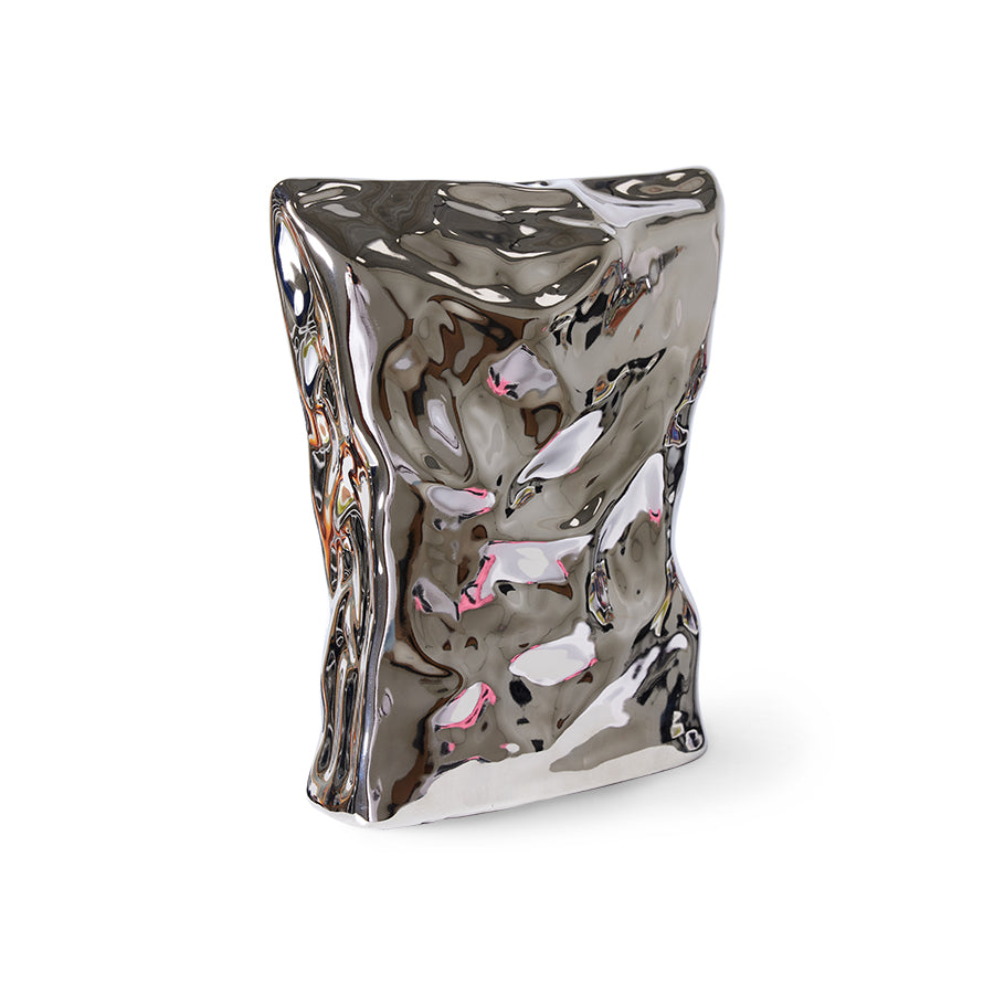 HKliving | OBJECTS BAG OF CRISPS VASE - SILVER