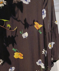 DESIGNER ITEM | GANNI FLOWER DRESS - BLACK