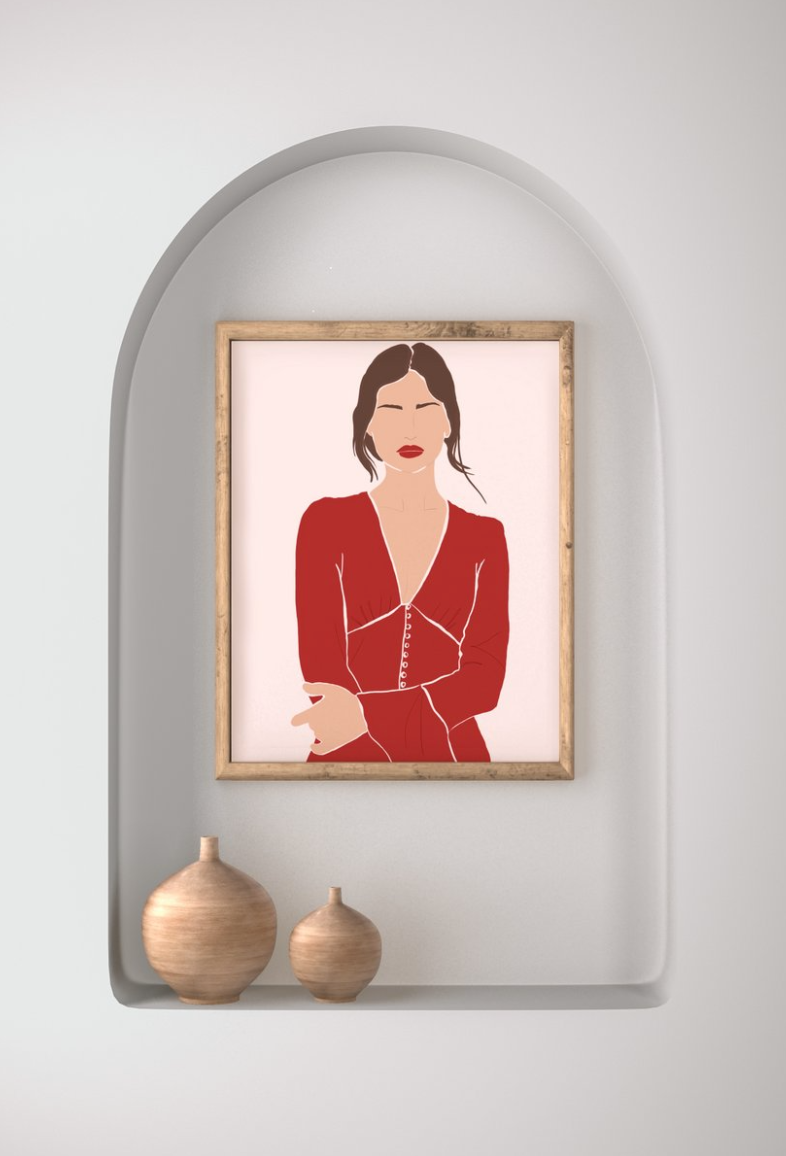 ANNE MIEGIELSEN | POSTER - WOMAN IN RED