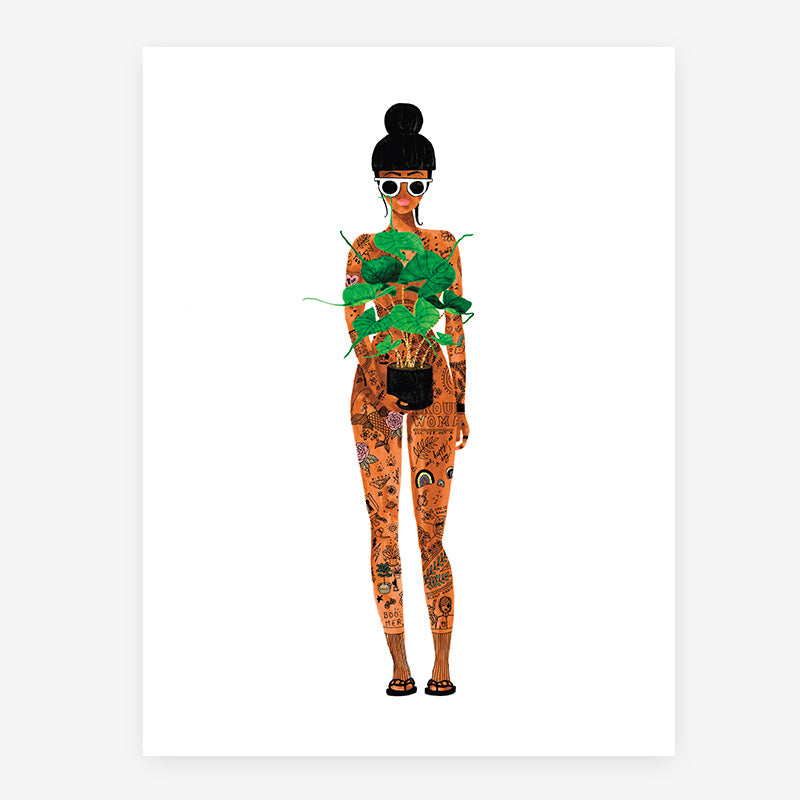 ATWTS | POSTER - NAKED GIRL WITH PLANT