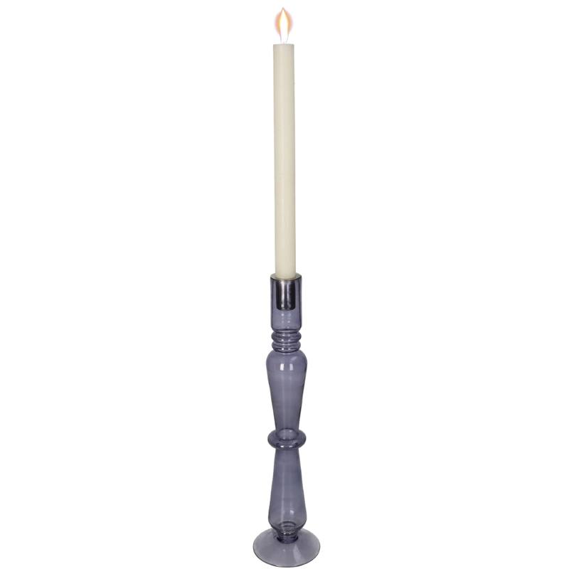 GLASS CANDLE HOLDER - LILAC