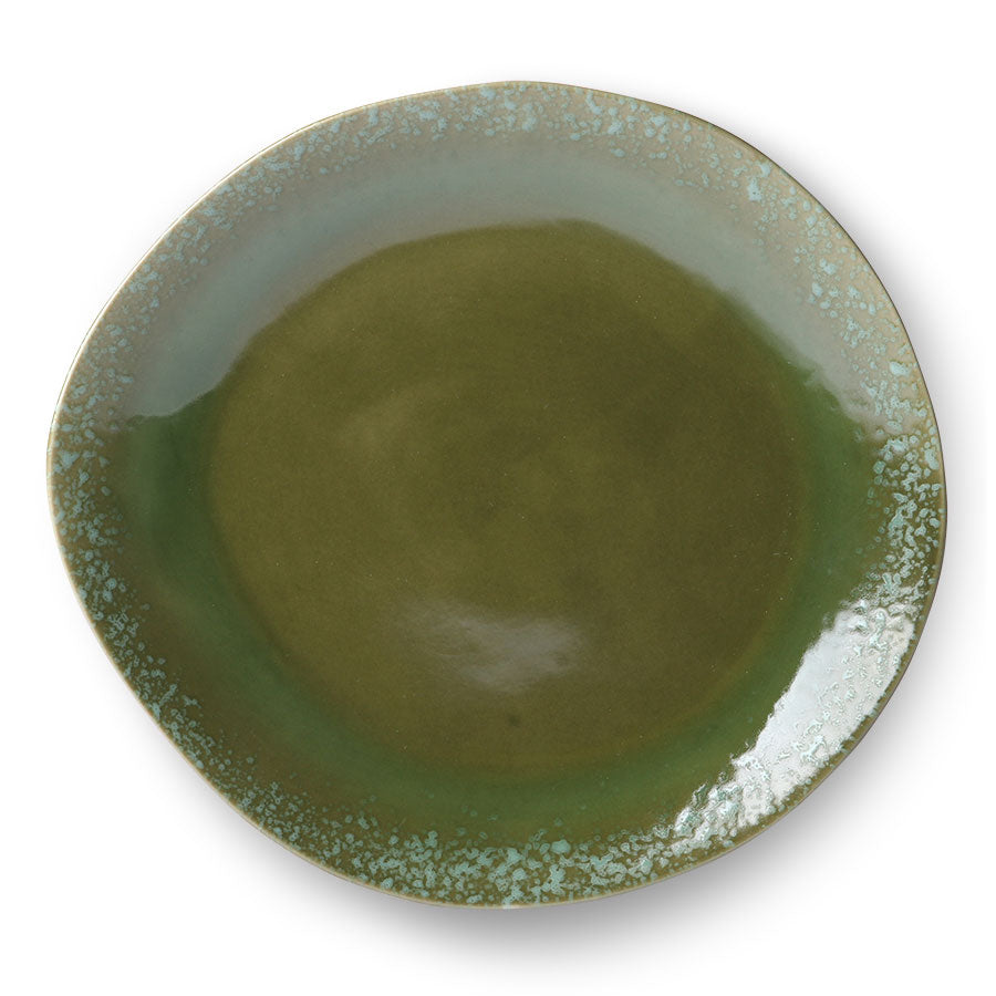 HKliving | 70'S DINNER PLATES - GREEN (2pcs)