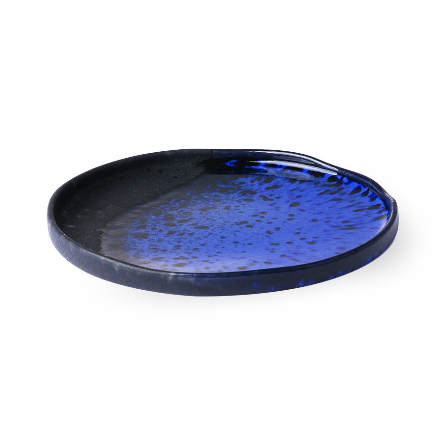 HKliving | BOLD & BASIC CERAMICS DESSERT PLATE - COBALT BLUE