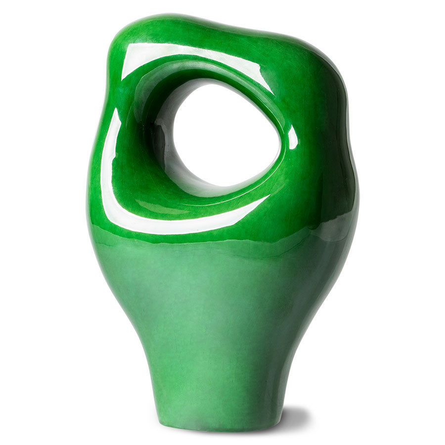 HKliving | OBJECTS CERAMIC SCULPTURE -  GLOSSY GREEN