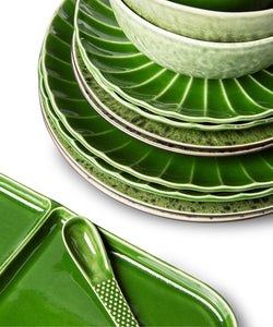 HKliving | EMERALDS DINNER PLATES - SPOTTED GREEN (2pcs)