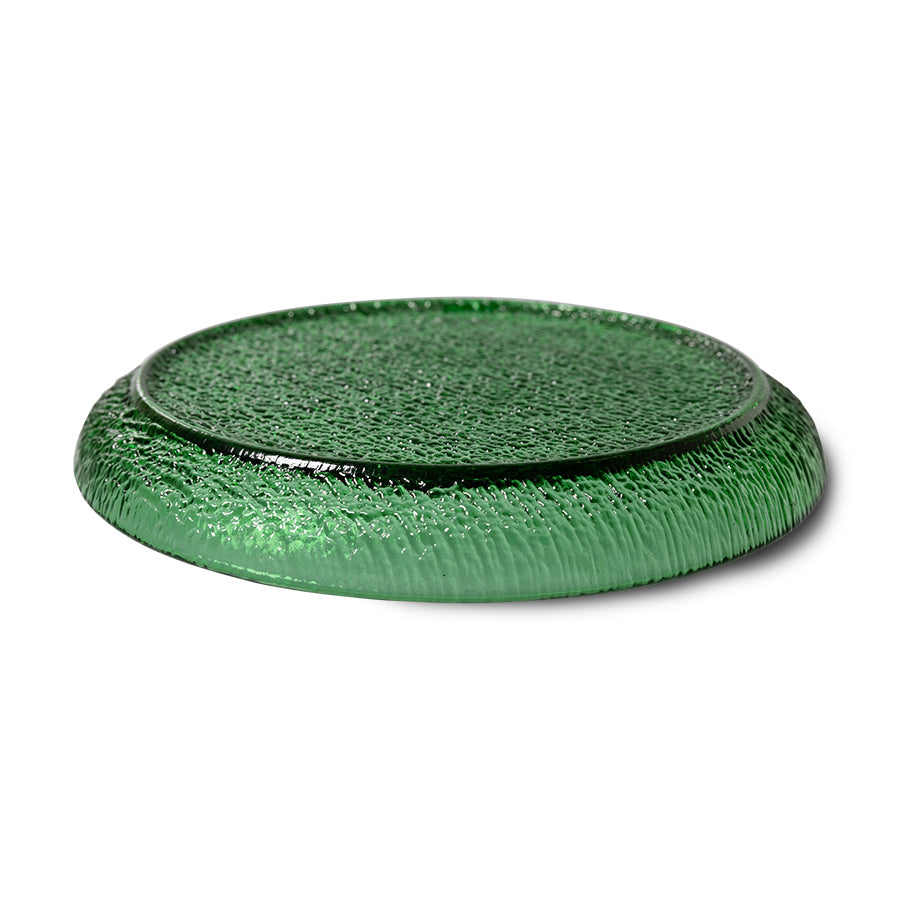 HKliving | THE EMERALDS GLASS SIDE PLATE - GREEN