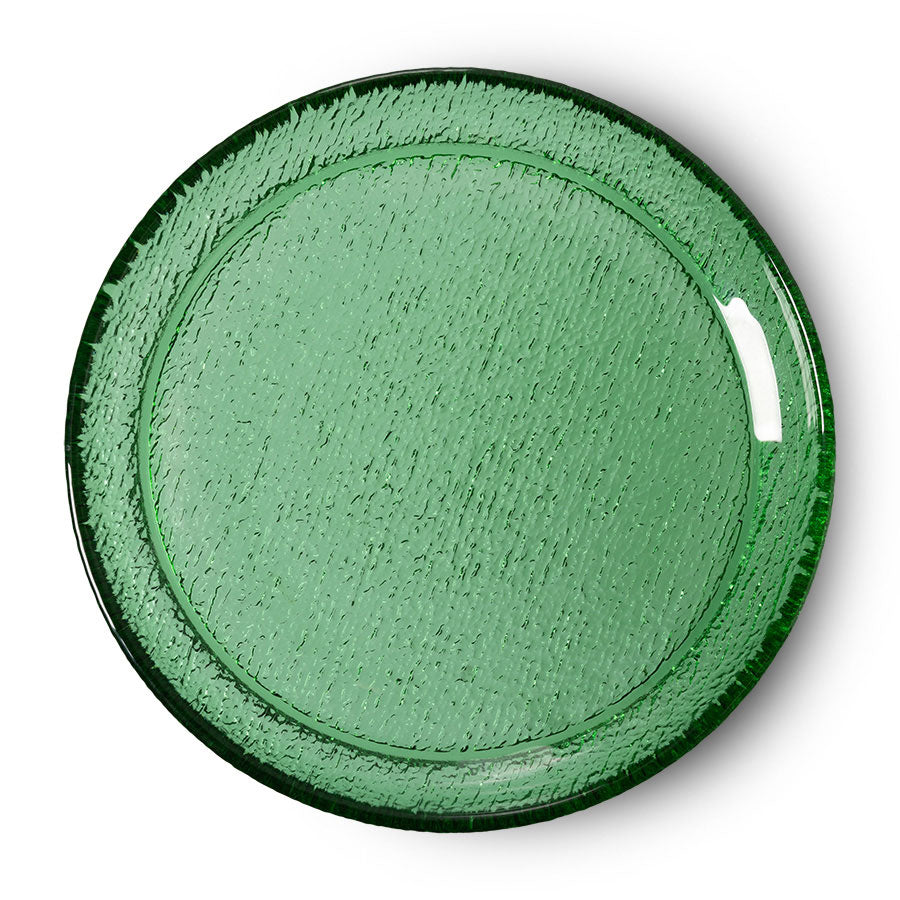 HKliving | THE EMERALDS GLASS SIDE PLATE - GREEN