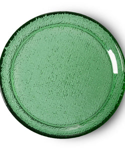 HKliving | THE EMERALDS GLASS SIDE PLATE - GREEN