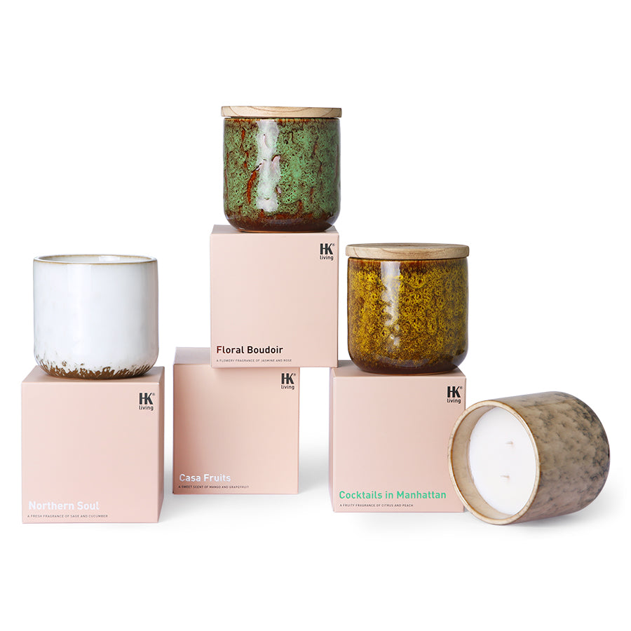 HKliving | CERAMIC SCENTED CANDLE - FLORAL BOUDOIR