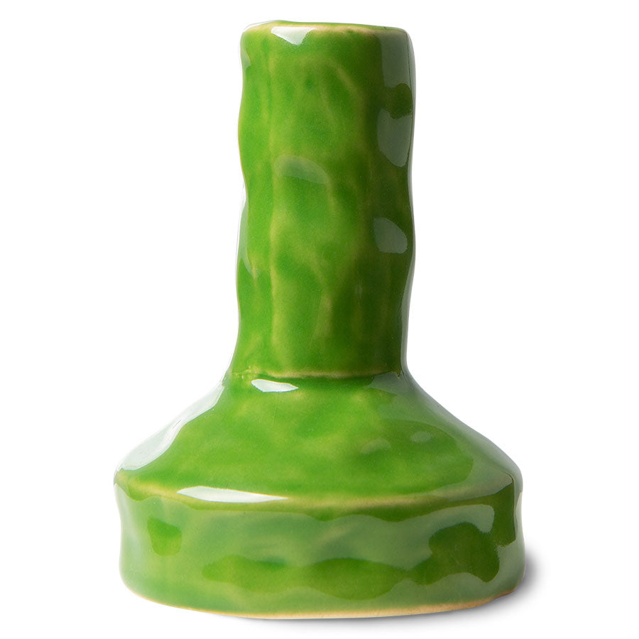 HKliving | THE EMERALDS CERAMIC CANDLE HOLDER LIME GREEN - SMALL