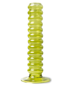 HKliving | THE EMERALDS GLASS CANDLE HOLDER LARGE - LIME