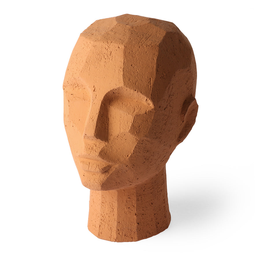 HKliving | ABSTRACT HEAD SCULPTURE - TERRACOTTA