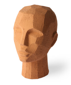 HKliving | ABSTRACT HEAD SCULPTURE - TERRACOTTA