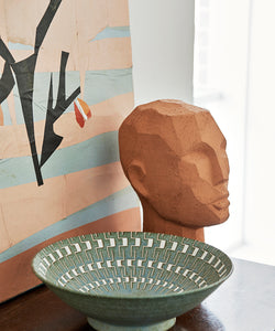 HKliving | ABSTRACT HEAD SCULPTURE - TERRACOTTA