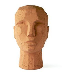 HKliving | ABSTRACT HEAD SCULPTURE - TERRACOTTA