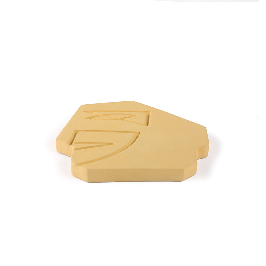 HKliving | FACE WALL ORNAMENT SMALL - MATT YELLOW