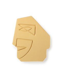 HKliving | FACE WALL ORNAMENT SMALL - MATT YELLOW