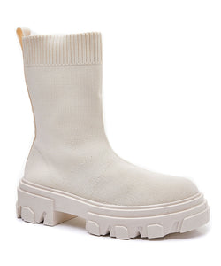 BOOTS | SOCK BOOTS - BEIGE