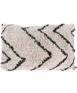 HKliving | COTTON ZIGZAG CUSHION 40x60cm - CREAM & BLACK